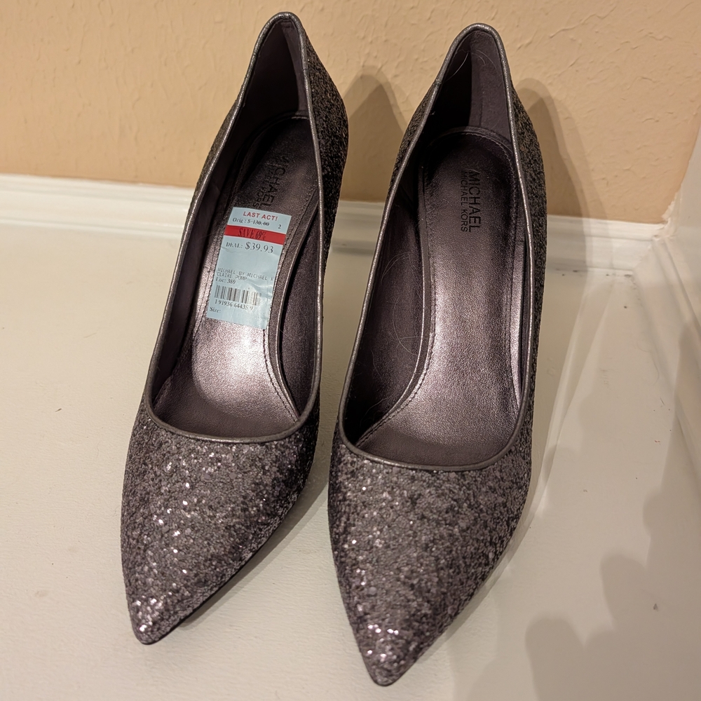 Michael Kors Glitter Pointed Toe Pumps